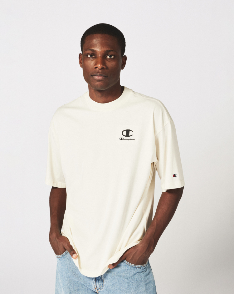 T-Shirt Girocollo Icons Plus Wash Bianco Uomo