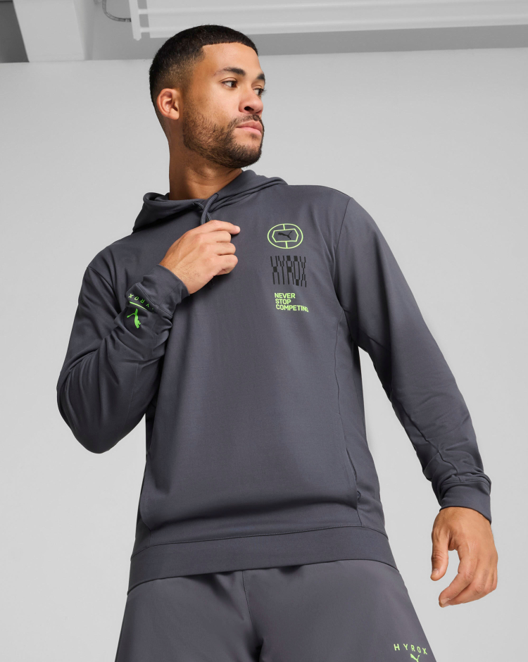 Felpa Con Cappuccio Hyrox Cloudspun Grigio Uomo