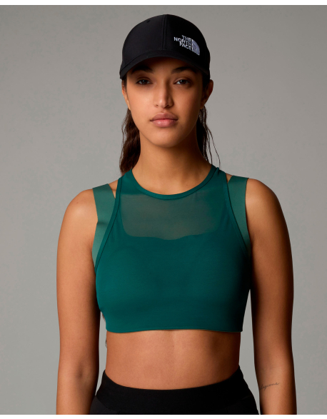 Top Sportivo Refina Double-Layer Verde Donna