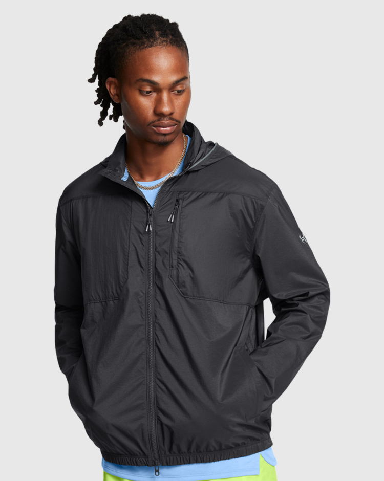 Giacca UA Launch Trail Anthracite Nero Uomo