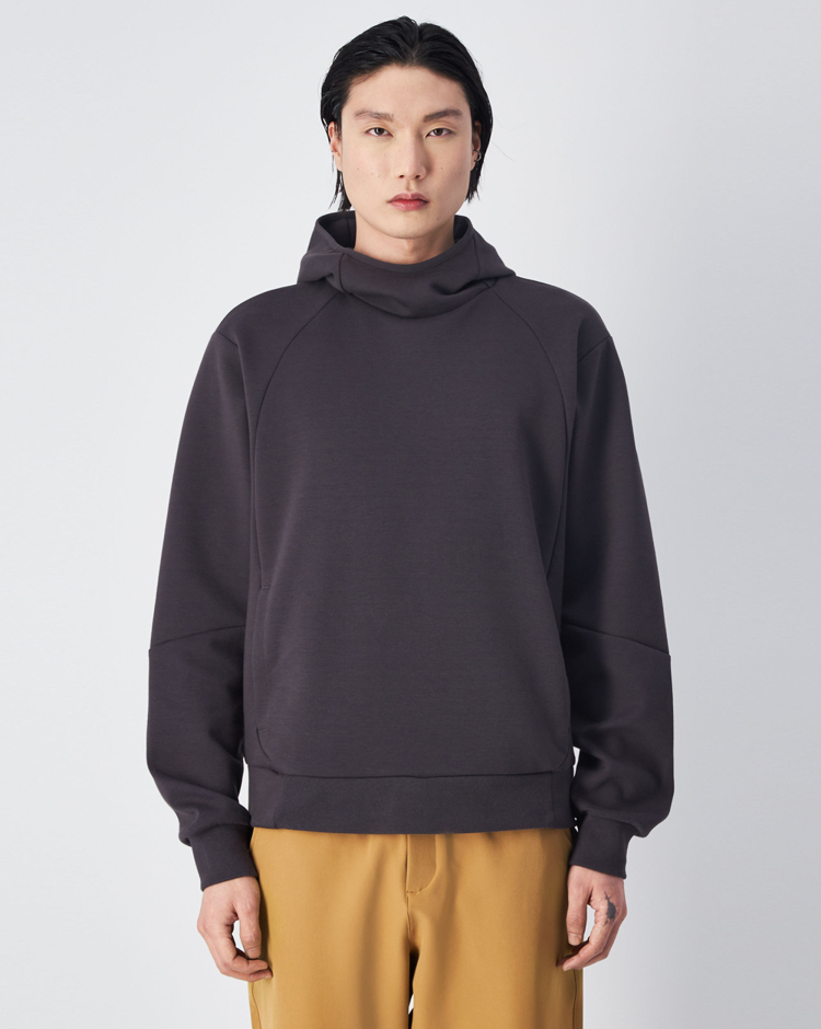 Felpa Interlock con cappuccio Nero Uomo